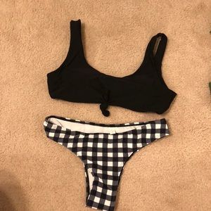 Black and white bikini